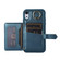 iPhone XR Horizontal Card Bag Ring Holder Phone Case with Dual Lanyard - Dark Green