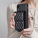 iPhone XR Vertical Wallet Rhombic Leather Phone Case - Black