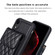 iPhone XR Vertical Wallet Rhombic Leather Phone Case - Black