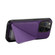 iPhone XR Imitation Calfskin Leather Back Phone Case with Holder - Purple
