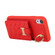 iPhone XR Vertical Card Bag Ring Holder Phone Case with Dual Lanyard - Red