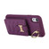 iPhone XR Vertical Card Bag Ring Holder Phone Case with Dual Lanyard - Dark Purple