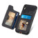 iPhone XR Retro Skin-feel Ring Multi-card Wallet Phone Case - Black