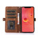 iPhone XR Zipper Card Slot Buckle Wallet Leather Phone Case - Brown