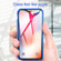iPhone XR Ultra Slim Double Sides Magnetic Adsorption Angular Frame Tempered Glass Magnet Flip Case - Red