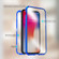 iPhone XR Ultra Slim Double Sides Magnetic Adsorption Angular Frame Tempered Glass Magnet Flip Case - Red