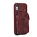 iPhone XR Zipper Card Bag Back Cover Phone Case - Wine Red