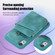 iPhone XR Zipper Card Bag Back Cover Phone Case - Turquoise