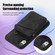 iPhone XR Zipper Card Bag Back Cover Phone Case - Black