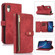 iPhone XR Dream 9-Card Wallet Zipper Bag Leather Phone Case - Red