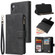 iPhone XR Multifunctional Retro Frosted Horizontal Flip Leather Case with Card Slot & Holder & Zipper Wallet & Photo Frame & Lanyard - Black