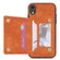 iPhone XR Zipper Card Holder Phone Case - Brown