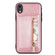 iPhone XR Zipper Card Holder Phone Case - Rose Gold
