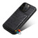 iPhone XR Imitation Crocodile Leather Back Phone Case with Holder - Black