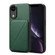 iPhone XR Imitation Calfskin Leather Back Phone Case with Holder - Green