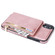 iPhone XR Zipper Wallet Bag PU Back Cover Shockrpoof Phone Case with Holder & Card Slots & Wallet iPhone  XR - Pink