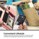 iPhone XR Zipper Wallet Card Bag PU Back Case - Rose Gold