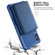 iPhone XR Zipper Wallet Card Bag PU Back Case - Blue