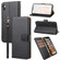 iPhone XR Plain Weave Cowhide Leather Phone Case - Black