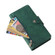 iPhone XR Rivet Buckle 9 Cards Three Fold Leather Phone Case - Green