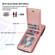 iPhone XR N.BEKUS Vertical Flip Card Slot RFID Phone Case - Rose Gold