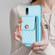 iPhone XR Vertical Metal Buckle Wallet Rhombic Leather Phone Case - Blue
