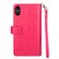 iPhone XR Multifunctional Zipper Horizontal Flip Leather Case with Holder & Wallet & 9 Card Slots & Lanyard - Rose Red