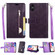 iPhone XR Multifunctional Zipper Horizontal Flip Leather Case with Holder & Wallet & 9 Card Slots & Lanyard - Purple
