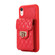 iPhone XR Card Slot Leather Phone Case - Red