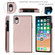iPhone XR Cross-body Square Double Buckle Flip Card Bag TPU+PU Case with Card Slots & Wallet & Photo & Strap - Rose Gold