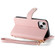 iPhone XR Love Zipper Lanyard Leather Phone Case - Pink