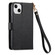 iPhone XR Love Zipper Lanyard Leather Phone Case - Black