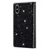 iPhone XR Multi-card Slots Starry Sky Laser Carving Glitter Zipper Horizontal Flip Leather Case with Holder & Wallet & Lanyard - Black
