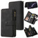 iPhone XR Skin Feel PU + TPU Horizontal Flip Leather Case with Holder & 15 Cards Slot & Wallet & Zipper Pocket & Lanyard - Black