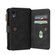 iPhone XR Skin Feel PU + TPU Horizontal Flip Leather Case with Holder & 15 Cards Slot & Wallet & Zipper Pocket & Lanyard - Black