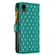 iPhone XR Diamond Lattice Zipper Wallet Leather Flip Phone Case - Green