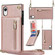iPhone XR Cross-body Zipper Square TPU+PU Back Cover Case with Holder & Card Slots & Wallet & Strap - Rose Gold