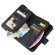 iPhone XR Multifunctional Card Slot Zipper Wallet Leather Phone Case - Black