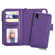 iPhone XR 2 in 1 Solid Color Zipper Shockproof Protective Case with Card Slots & Bracket & Photo Holder & Wallet Function - Purple