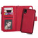 iPhone XR 2 in 1 Solid Color Zipper Shockproof Protective Case with Card Slots & Bracket & Photo Holder & Wallet Function - Red