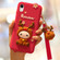 iPhone XR Lovely Reindeer Full Package Anti Falling Silicone Sleeve - Red