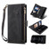 iPhone XR Retro Frosted Horizontal Flip Leather Case with Holder & Card Slot & Wallet & Zipper Pocket & Lanyard - Black