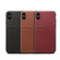 iPhone XR Denior V1 Luxury Car Cowhide Leather Protective Case with Double Card Slots - Brown