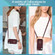 iPhone XR Rhombic Texture Card Bag Phone Case with Long Lanyard - Wine Red