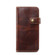 iPhone XR Denior Oil Wax Cowhide DK Magnetic Button Horizontal Flip Leather Case with Holder & Card Slots & Wallet - Brown