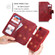 iPhone XR Multifunctional Retro Detachable Magnetic Horizontal Flip Leather Case with Card Slots & Holder & Wallet & Photo Frame - Red