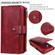 iPhone XR Multifunctional Retro Detachable Magnetic Horizontal Flip Leather Case with Card Slots & Holder & Wallet & Photo Frame - Red