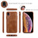 iPhone XR Multifunctional Retro Detachable Magnetic Horizontal Flip Leather Case with Card Slots & Holder & Wallet & Photo Frame - Brown