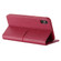 iPhone XR GEBEI Top-grain Leather Horizontal Flip Protective Case with Holder & Card Slots & Wallet & Photo Frame - Red Wine