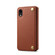 iPhone XR Denior V4 Luxury Car Cowhide Horizontal Flip Leather Case with Holder & Card Slots & Wallet - Brown